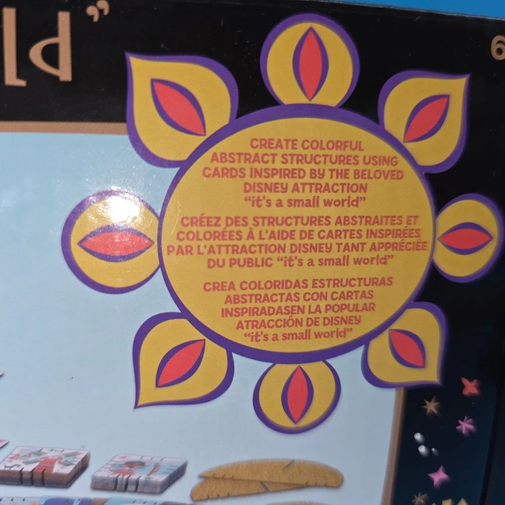Disney It's a Small World Game Card Set Building Structure Toy Ages 6+